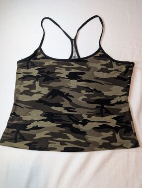 Halara Camo Print Racerback Crop Tank Top